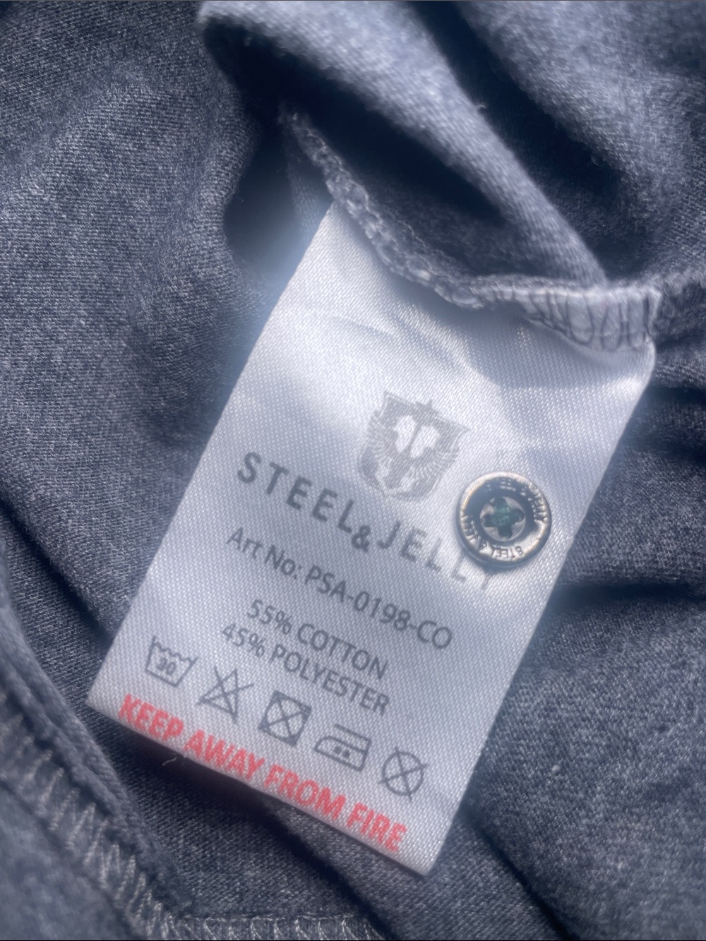 STEELS & JELLY Polo Men's Dark Gray Polo Shirt with Contrast Trim - Picture 9 of 10